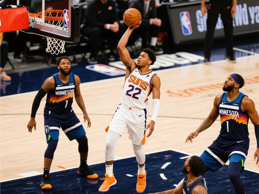 与布克状态低迷形成鲜明对比的是森林狼队的